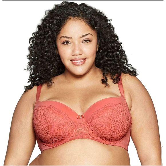 46C Auden Balconette Salmon Bra